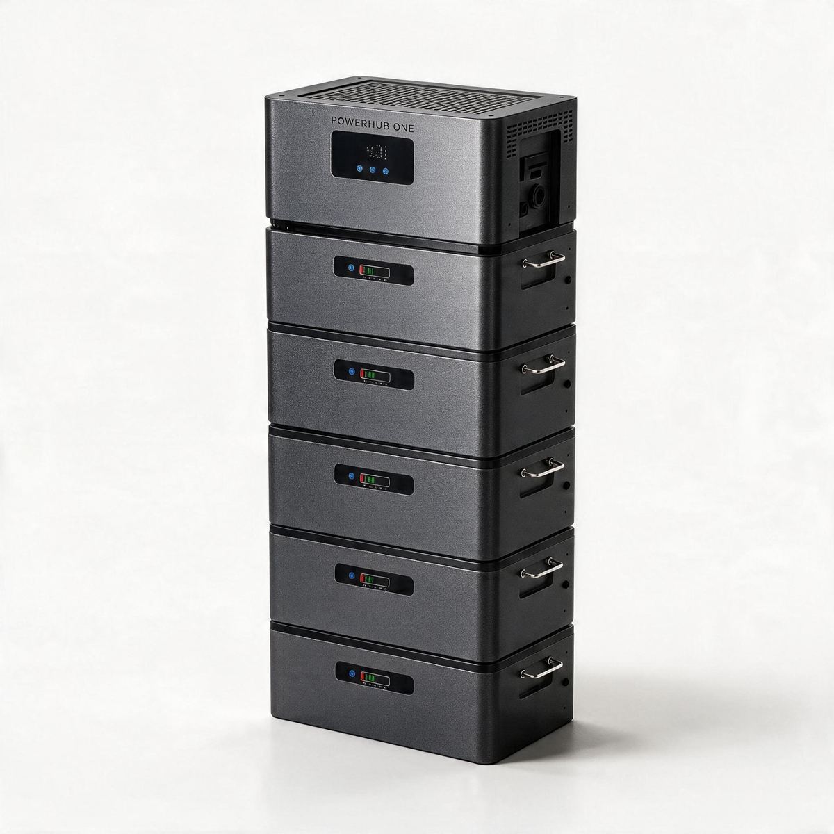 PowerHub ONE modulaire thuisbatterij met 5 batterijmodules